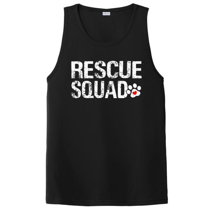 Cute Rescue Squad Distressed Animals Dog Cat Paw Heart PosiCharge Competitor Tank