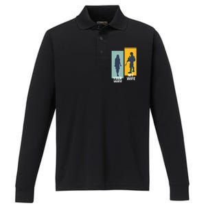 Cool Retro Soldier Military And Army Your Wife My Wife Gift Performance Long Sleeve Polo