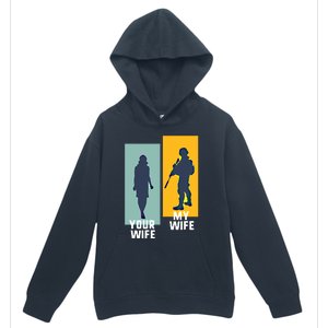 Cool Retro Soldier Military And Army Your Wife My Wife Gift Urban Pullover Hoodie