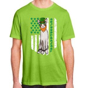 Cornish Rex St Patricks Day Irish American Flag Gift Adult ChromaSoft Performance T-Shirt