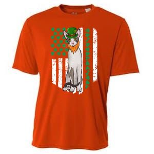 Cornish Rex St Patricks Day Irish American Flag Gift Cooling Performance Crew T-Shirt