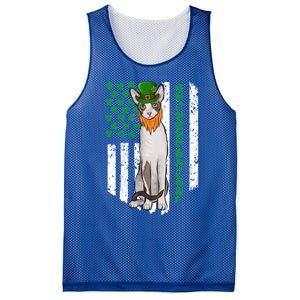 Cornish Rex St Patricks Day Irish American Flag Gift Mesh Reversible Basketball Jersey Tank