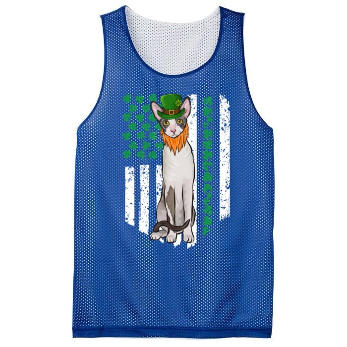 Cornish Rex St Patricks Day Irish American Flag Gift Mesh Reversible Basketball Jersey Tank