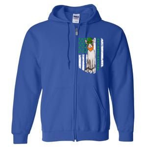 Cornish Rex St Patricks Day Irish American Flag Gift Full Zip Hoodie