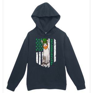 Cornish Rex St Patricks Day Irish American Flag Gift Urban Pullover Hoodie