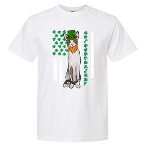 Cornish Rex St Patricks Day Irish American Flag Gift Garment-Dyed Heavyweight T-Shirt