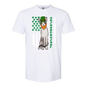 Cornish Rex St Patricks Day Irish American Flag Gift Softstyle CVC T-Shirt