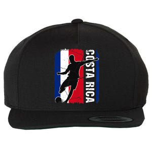 Costa Rican Soccer Team Costa Rica Flag Jersey Football Fans Wool Snapback Cap