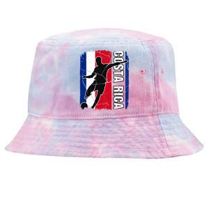 Costa Rican Soccer Team Costa Rica Flag Jersey Football Fans Tie-Dyed Bucket Hat