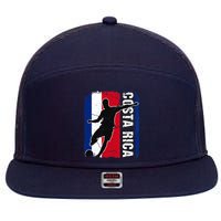 Costa Rican Soccer Team Costa Rica Flag Jersey Football Fans 7 Panel Mesh Trucker Snapback Hat