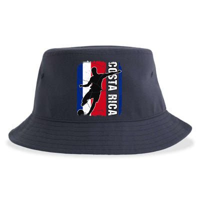 Costa Rican Soccer Team Costa Rica Flag Jersey Football Fans Sustainable Bucket Hat