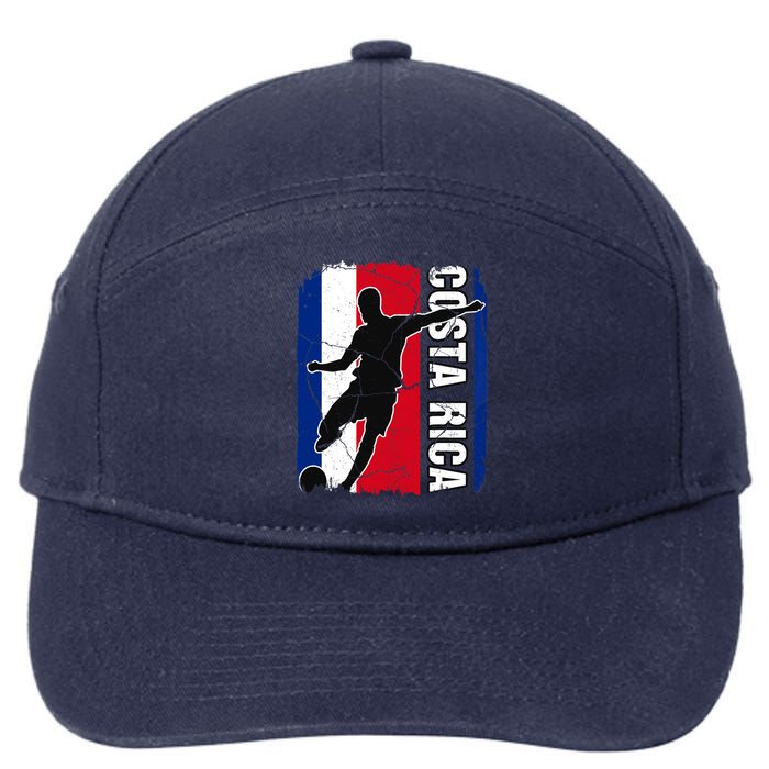 Costa Rican Soccer Team Costa Rica Flag Jersey Football Fans 7-Panel Snapback Hat