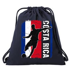 Costa Rican Soccer Team Costa Rica Flag Jersey Football Fans Drawstring Bag