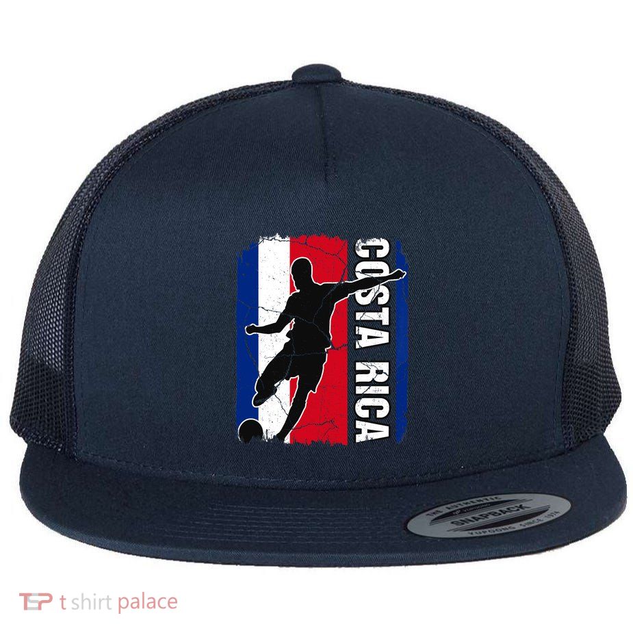 Costa Rican Soccer Team Costa Rica Flag Jersey Football Fans Flatbill Hat
