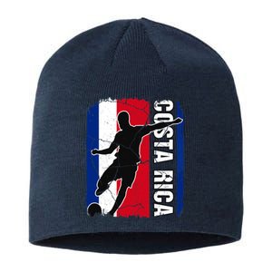 Costa Rican Soccer Team Costa Rica Flag Jersey Football Fans Sustainable Beanie