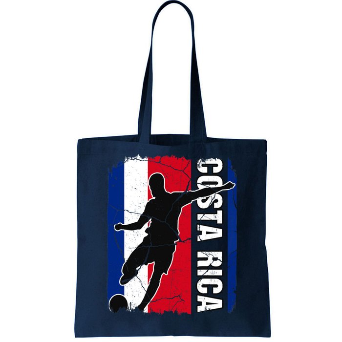 Costa Rican Soccer Team Costa Rica Flag Jersey Football Fans Tote Bag