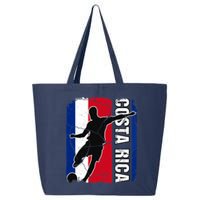 Costa Rican Soccer Team Costa Rica Flag Jersey Football Fans 25L Jumbo Tote