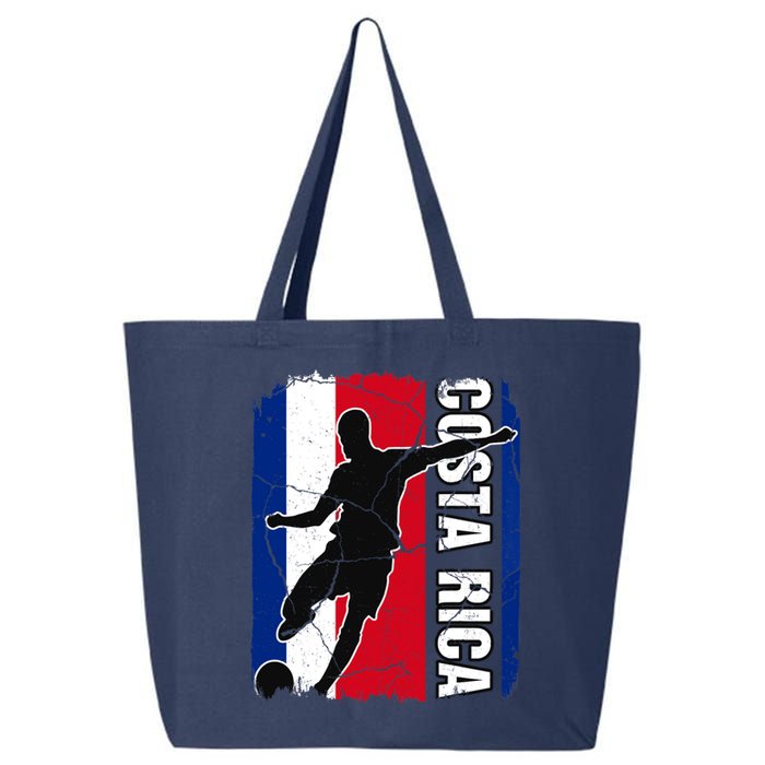 Costa Rican Soccer Team Costa Rica Flag Jersey Football Fans 25L Jumbo Tote