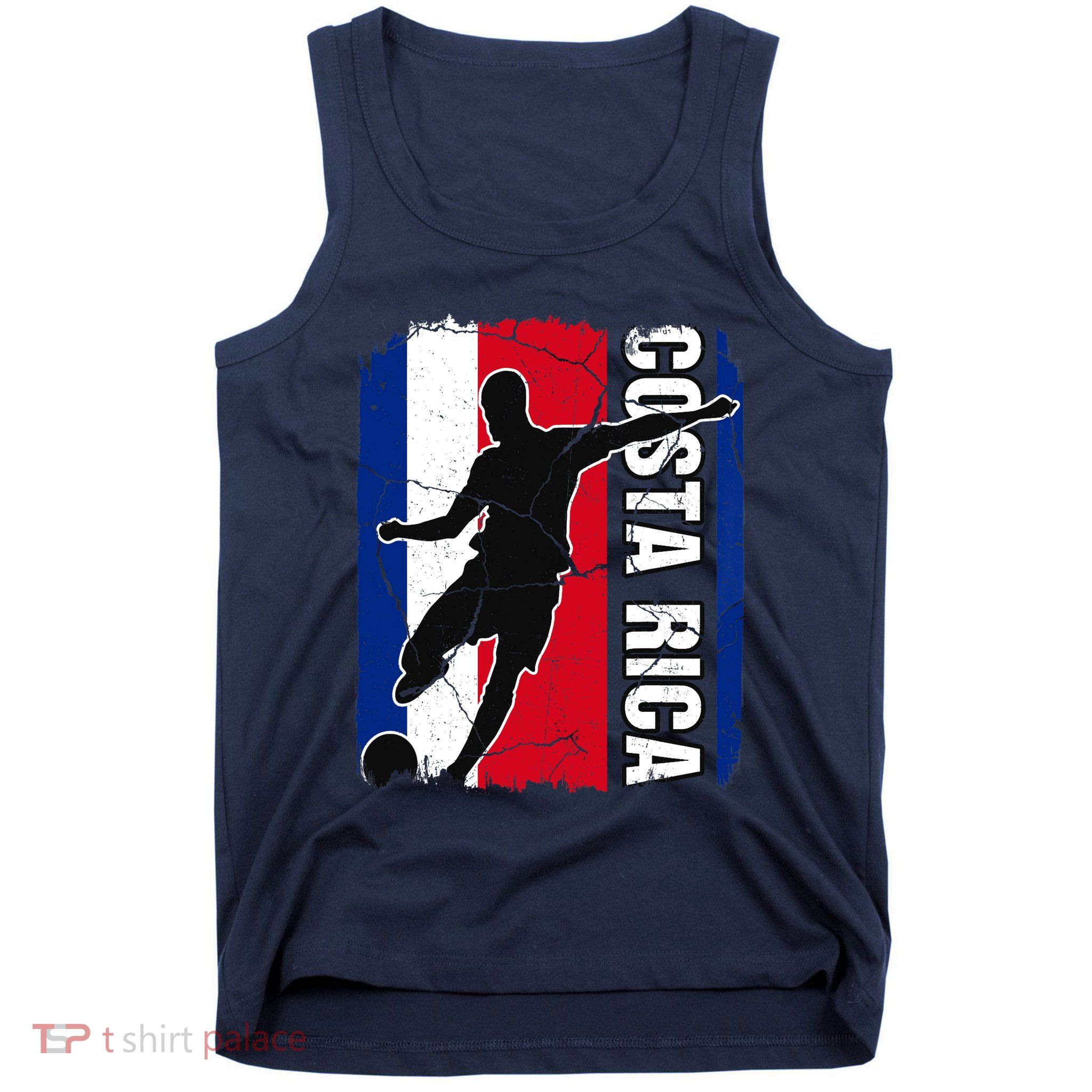 Costa Rican Soccer Team Costa Rica Flag Jersey Football Fans Tank Top