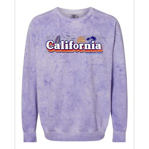 California Retro Summer Paradise Colorblast Crewneck Sweatshirt