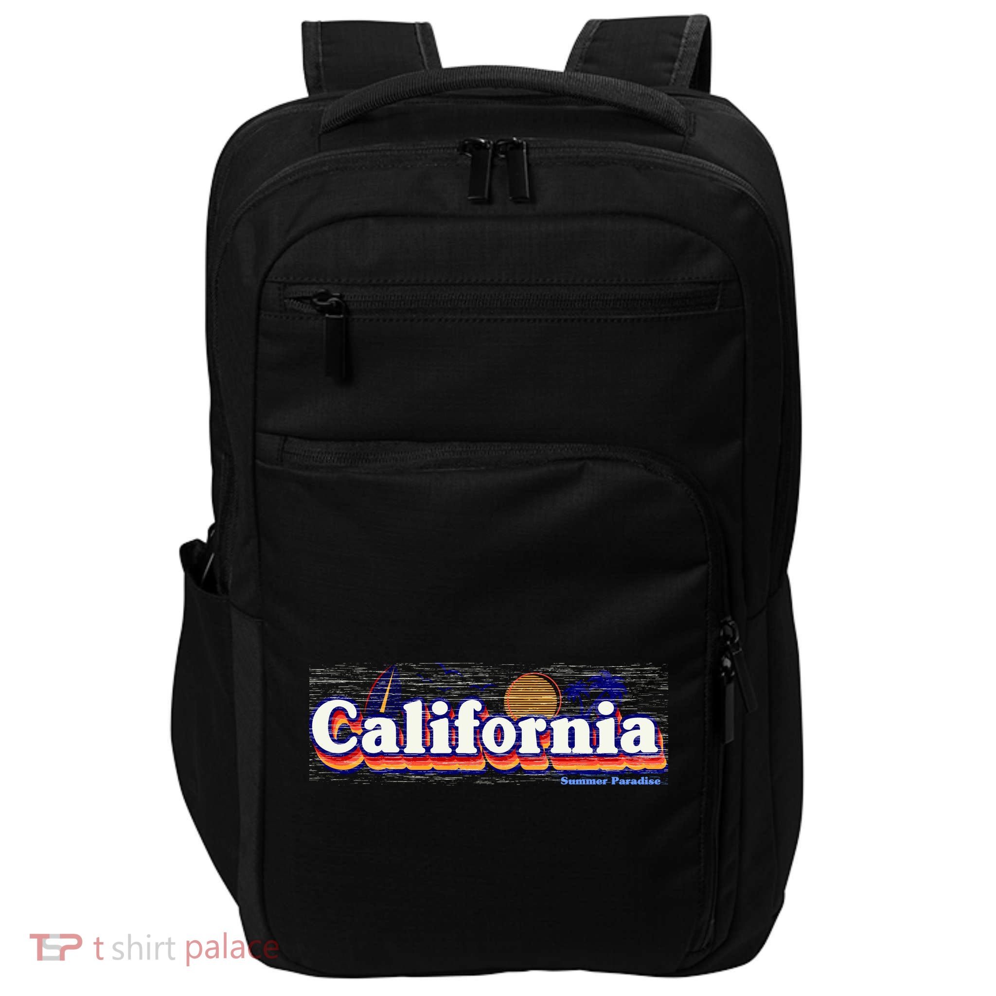 California Retro Summer Paradise Impact Tech Backpack