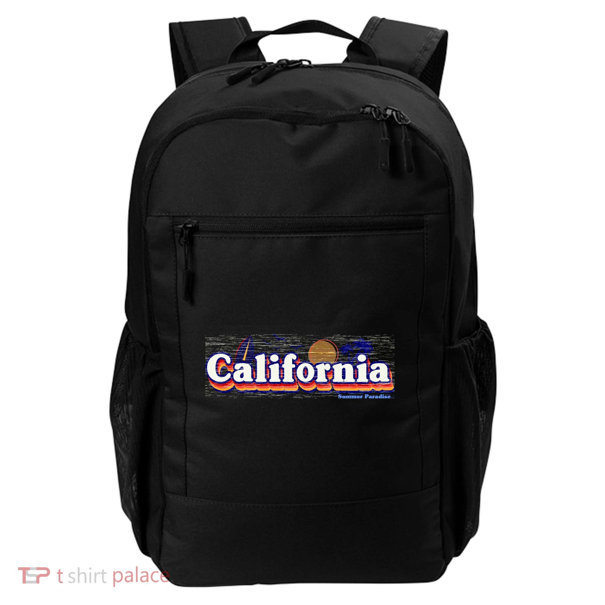 California Retro Summer Paradise Daily Commute Backpack