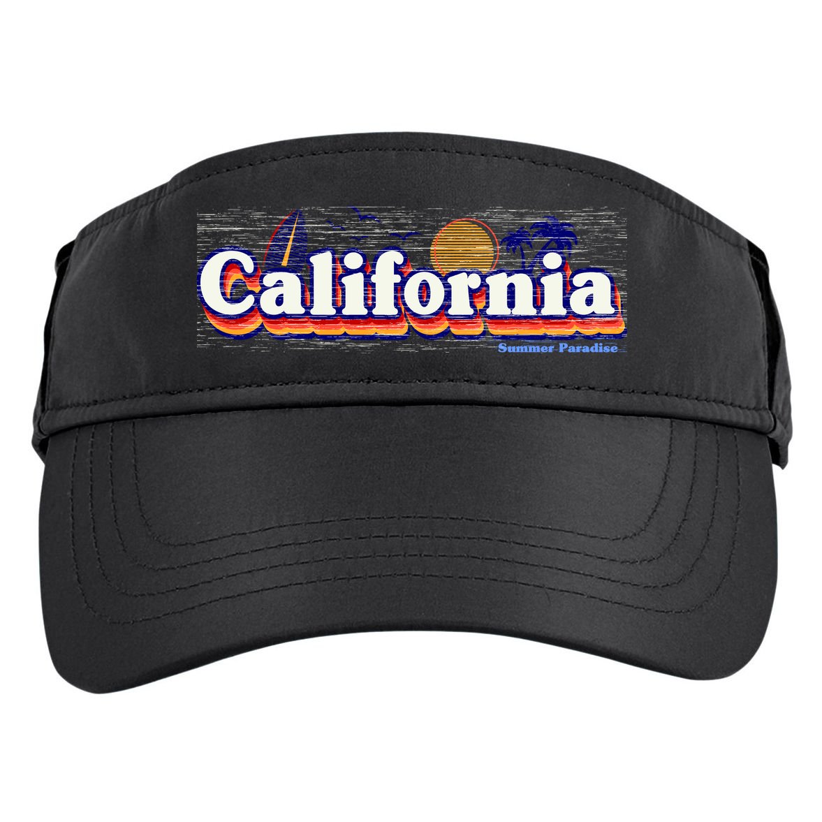 California Retro Summer Paradise Adult Drive Performance Visor