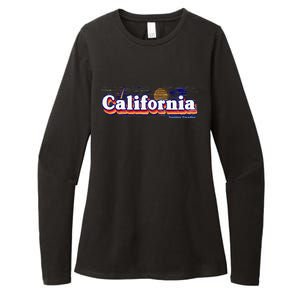 California Retro Summer Paradise Womens CVC Long Sleeve Shirt