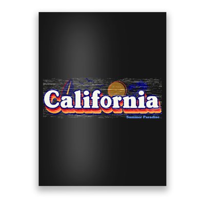 California Retro Summer Paradise Poster