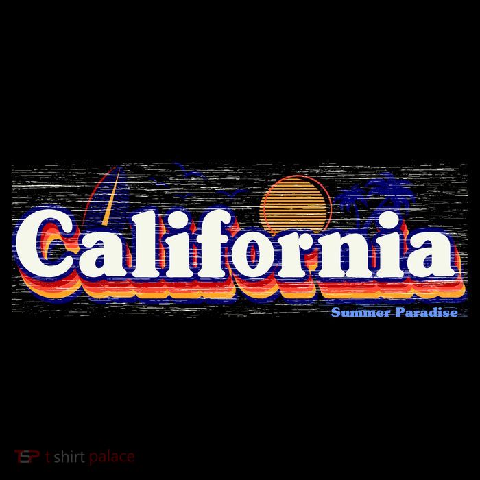 California Retro Summer Paradise Premium T-Shirt