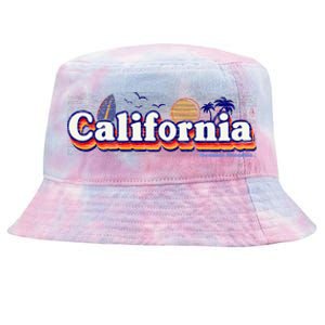 California Retro Summer Paradise Tie-Dyed Bucket Hat