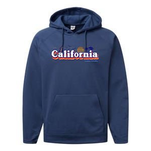 California Retro Summer Paradise Performance Fleece Hoodie