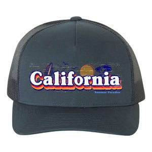 California Retro Summer Paradise Yupoong Adult 5-Panel Trucker Hat