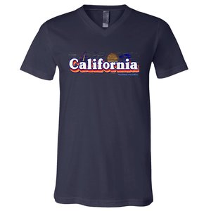 California Retro Summer Paradise V-Neck T-Shirt