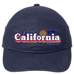 California Retro Summer Paradise 7-Panel Snapback Hat