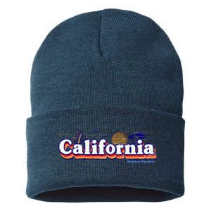 California Retro Summer Paradise Sustainable Knit Beanie