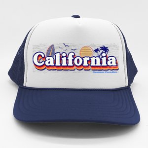 California Retro Summer Paradise Trucker Hat