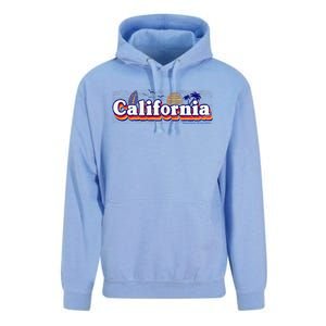 California Retro Summer Paradise Unisex Surf Hoodie