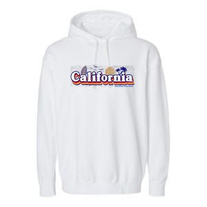 California Retro Summer Paradise Garment-Dyed Fleece Hoodie