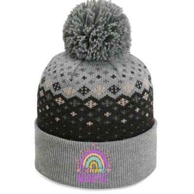 Cute Rainbow School Nurse The Baniff Cuffed Pom Beanie