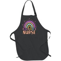 Cute Rainbow School Nurse Full-Length Apron With Pockets