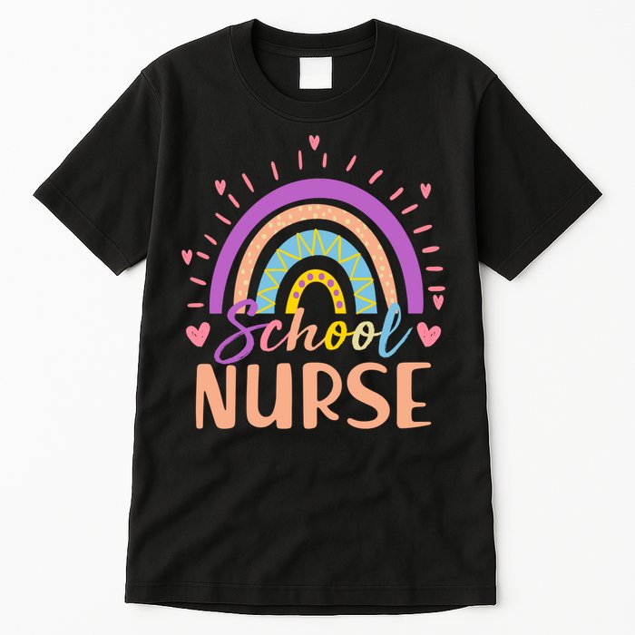 Cute Rainbow School Nurse Tall T-Shirt