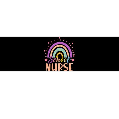 Cute Rainbow School Nurse Bumper Sticker