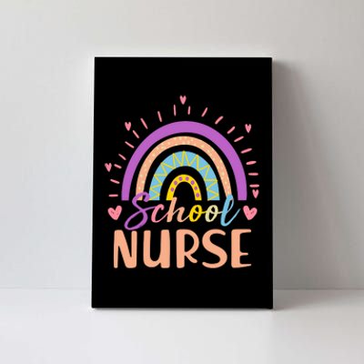 Cute Rainbow School Nurse Canvas