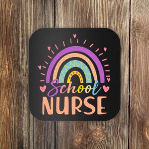 Cute Rainbow School Nurse Coaster