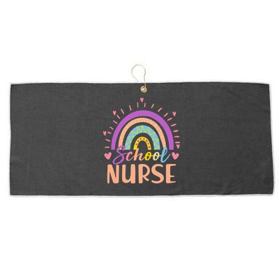 Cute Rainbow School Nurse Large Microfiber Waffle Golf Towel