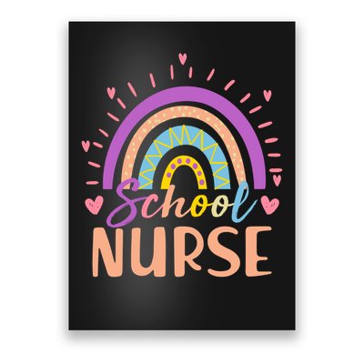 Cute Rainbow School Nurse Poster