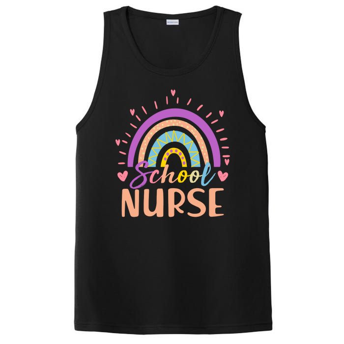 Cute Rainbow School Nurse PosiCharge Competitor Tank