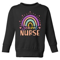 Cute Rainbow School Nurse Toddler Sweatshirt