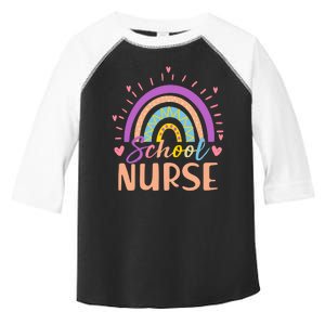 Cute Rainbow School Nurse Toddler Fine Jersey T-Shirt